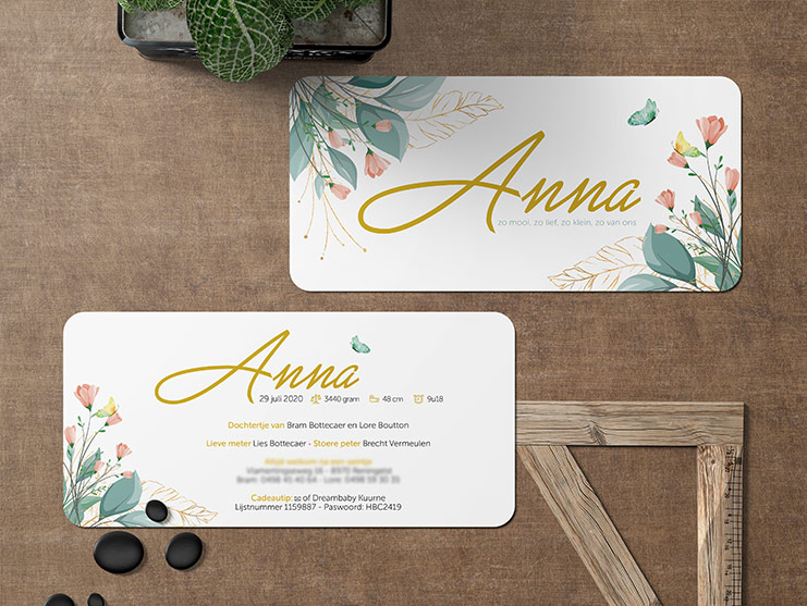 Lina Design Geboortekaartje Miel