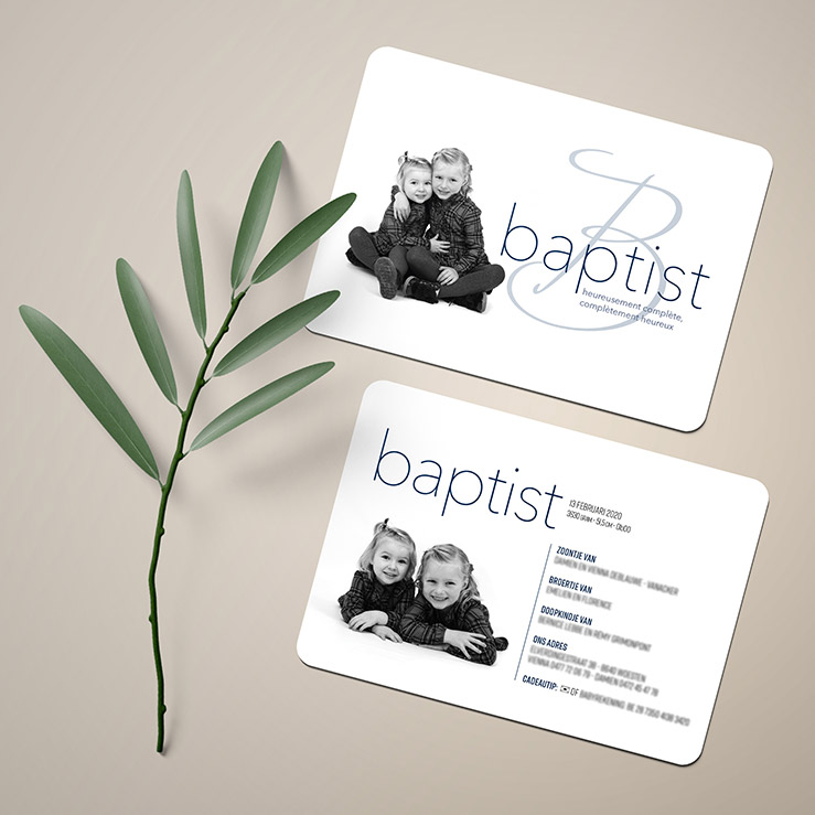 Lina Design Geboortekaartje Baptist