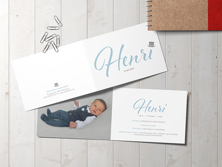 Lina Design Geboortekaartje Henri