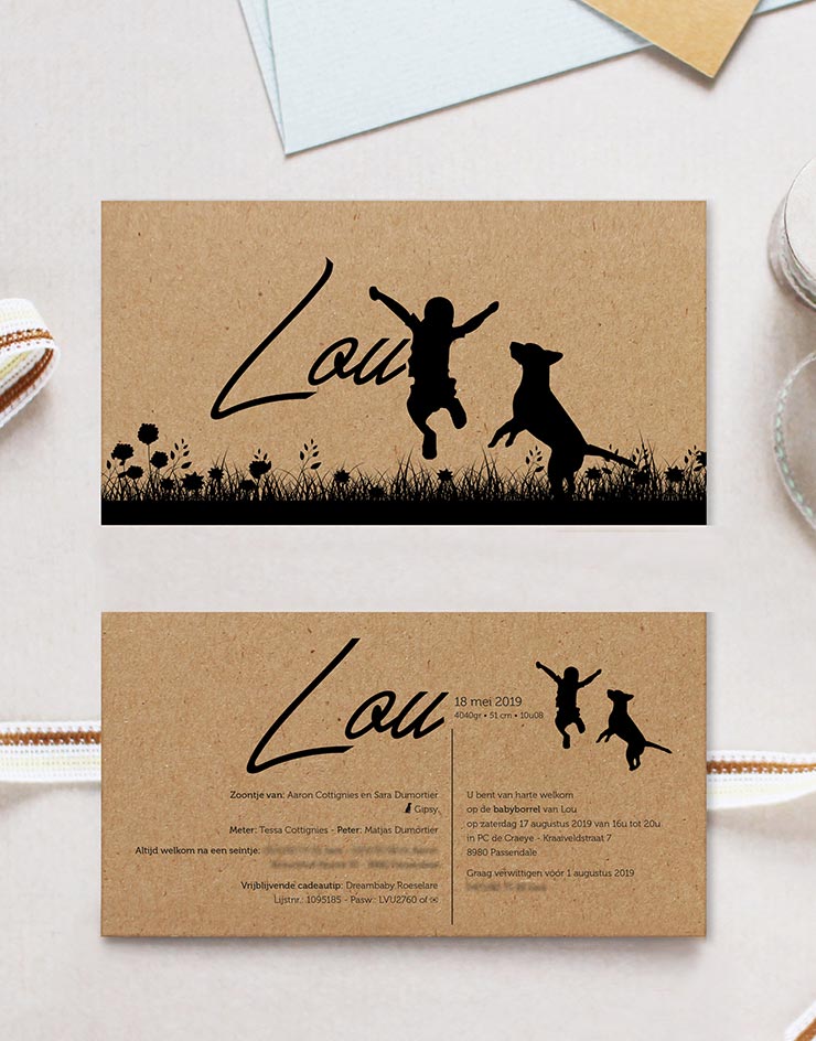 Linadesign Geboortekaartje Lou