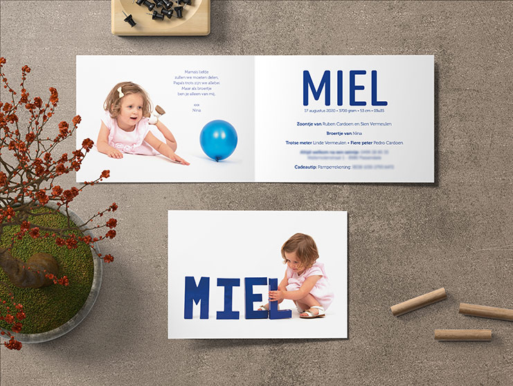 Lina Design Geboortekaartje Miel