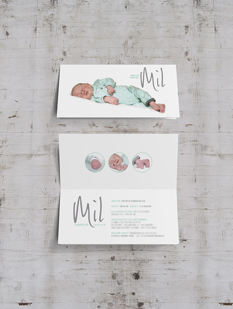 Lina Design Geboortekaartje Miel