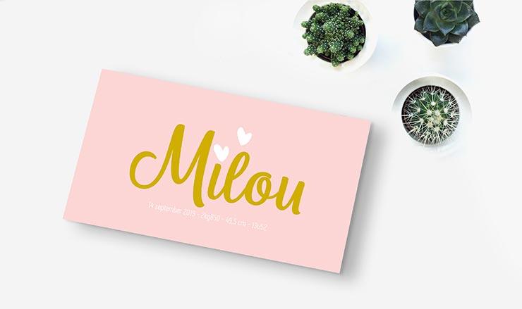 Lina Design Geboortekaartje Milou