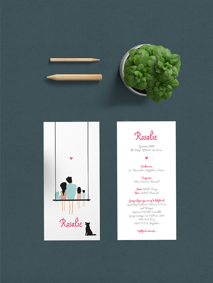 Lina Design Geboortekaartje Rosalie